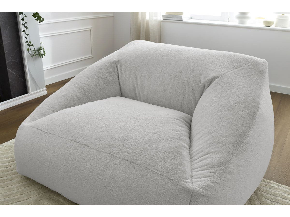 Pouf ultra moelleux LILIBET tissu imitation fourrure