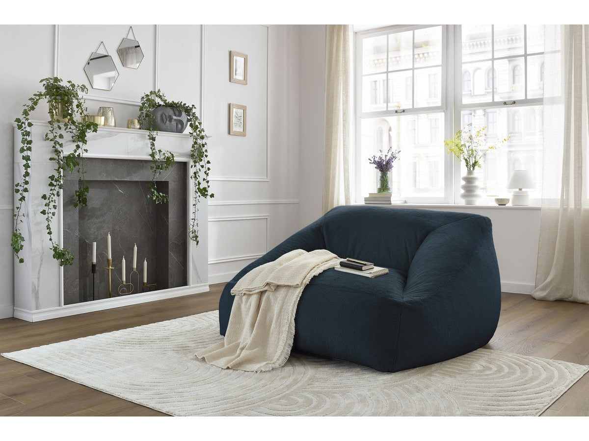 Pouf ultra moelleux LILIBET tissu imitation fourrure