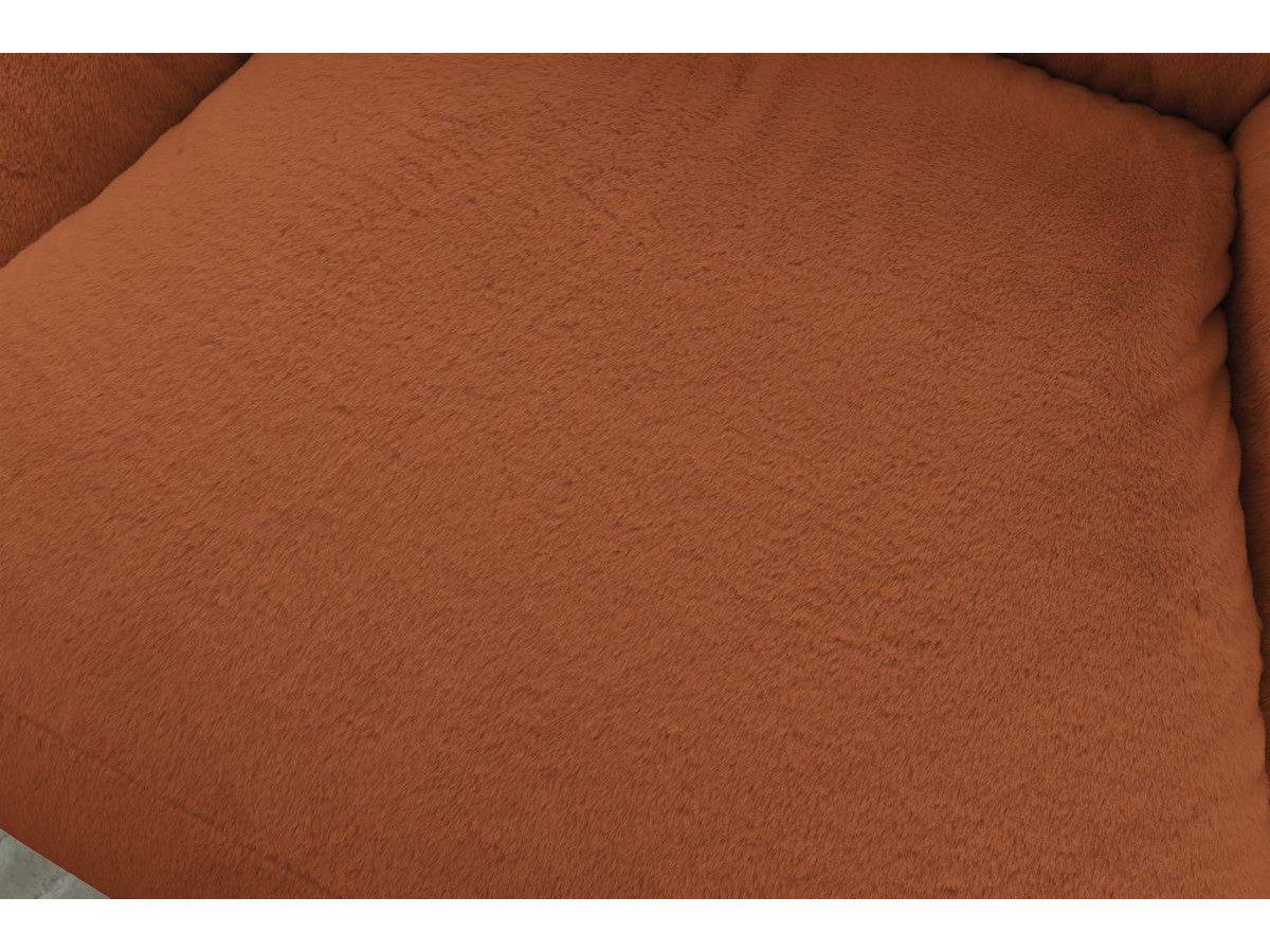 Pouf ultra moelleux LILIBET tissu imitation fourrure