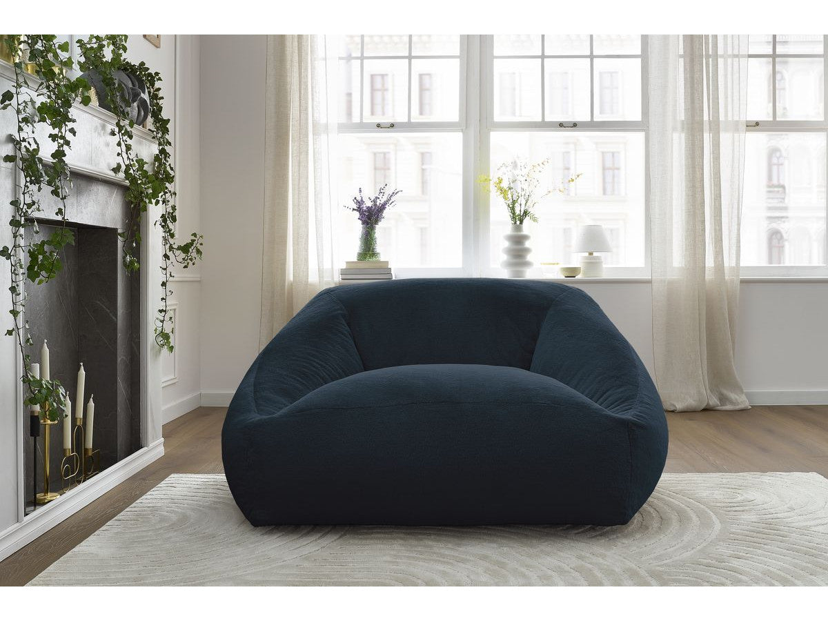 Pouf ultra moelleux LILIBET tissu imitation fourrure