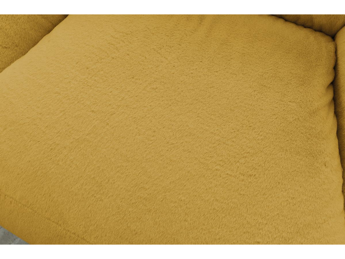 Pouf ultra moelleux LILIBET tissu imitation fourrure