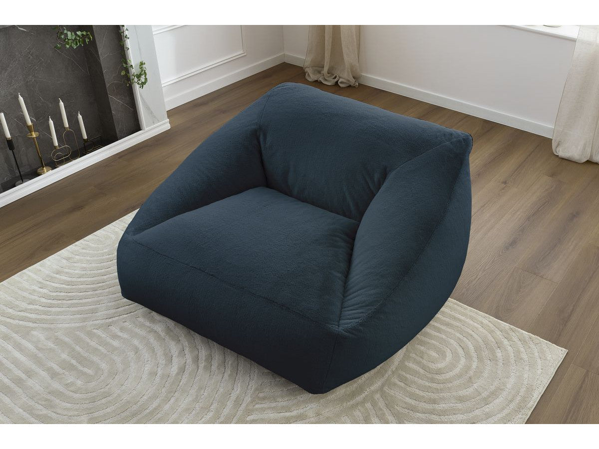 Pouf ultra moelleux LILIBET tissu imitation fourrure