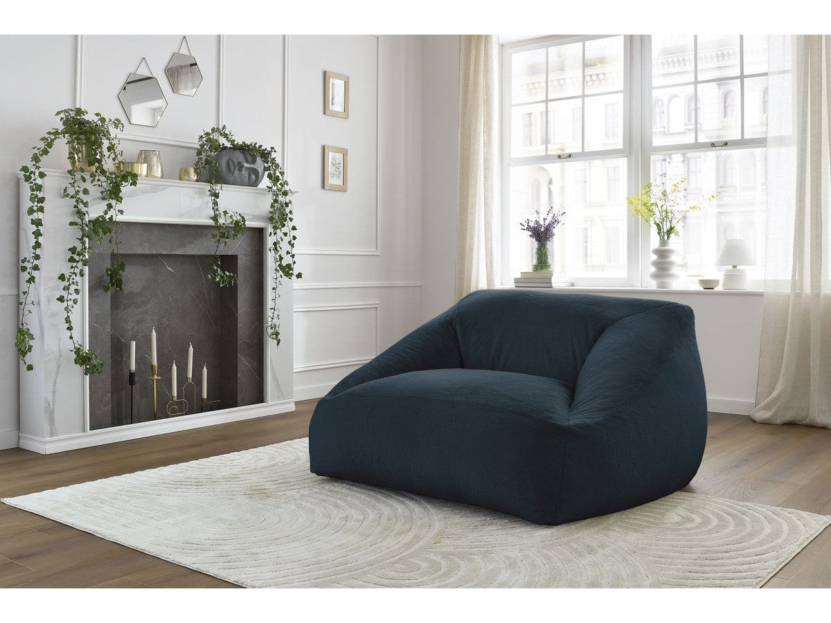 Pouf ultra moelleux LILIBET tissu imitation fourrure