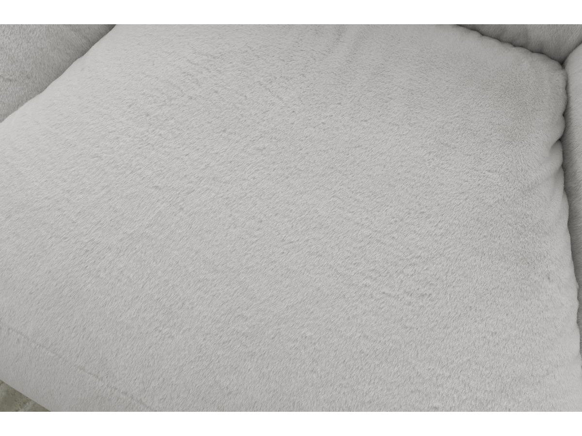 Pouf ultra moelleux LILIBET tissu imitation fourrure