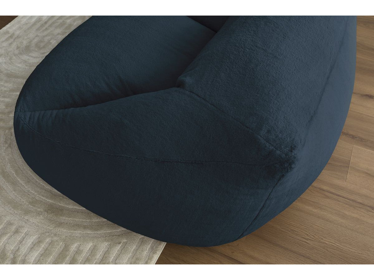 Pouf ultra moelleux LILIBET tissu imitation fourrure
