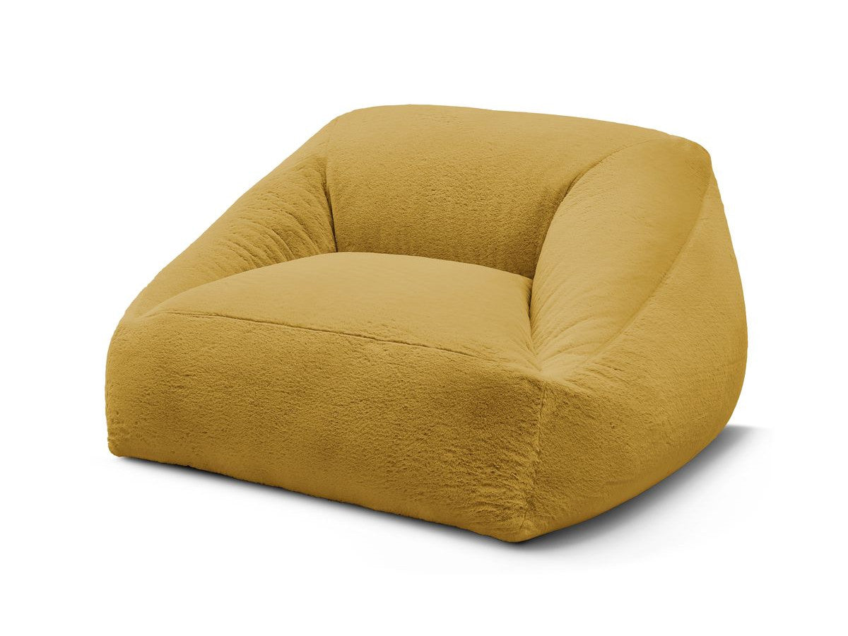Pouf ultra moelleux LILIBET tissu imitation fourrure