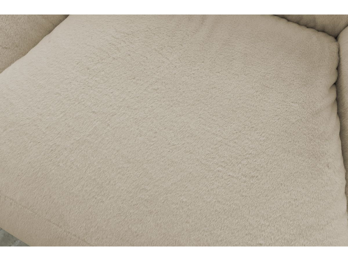 Pouf ultra moelleux LILIBET tissu imitation fourrure