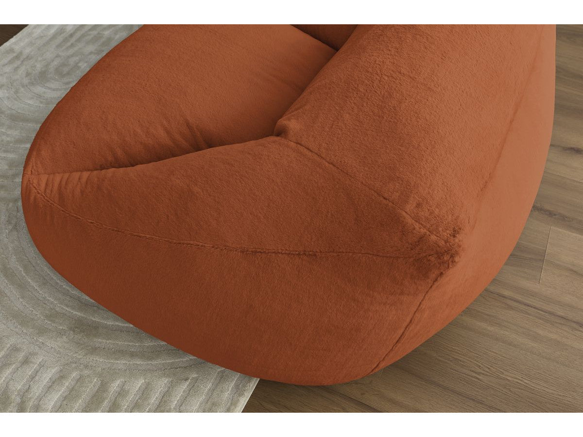 Pouf ultra moelleux LILIBET tissu imitation fourrure