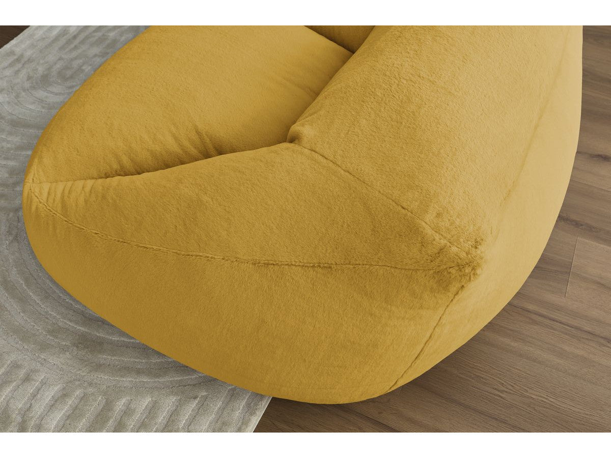 Pouf ultra moelleux LILIBET tissu imitation fourrure