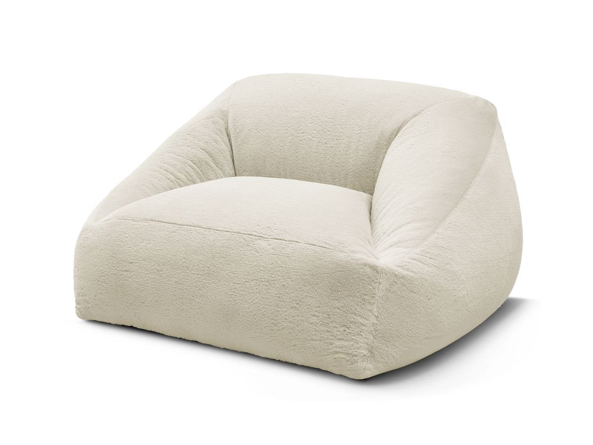 Pouf ultra moelleux LILIBET tissu imitation fourrure