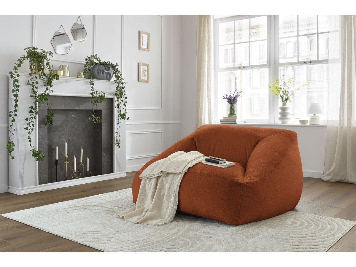 Pouf ultra moelleux LILIBET tissu imitation fourrure