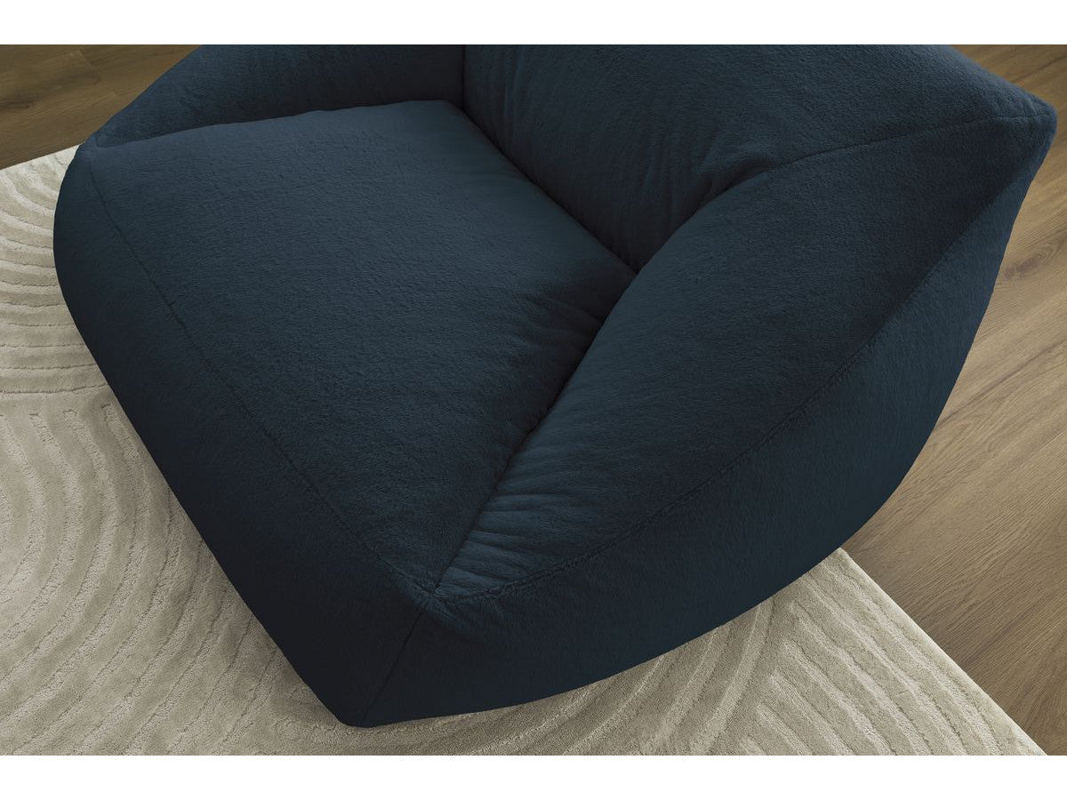 Pouf ultra moelleux LILIBET tissu imitation fourrure