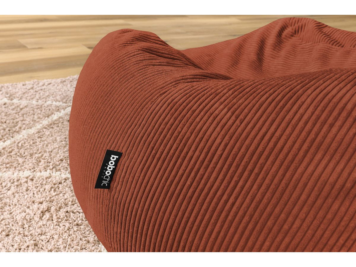 Ultrazachte poef VOLTAIRE ribfluweel