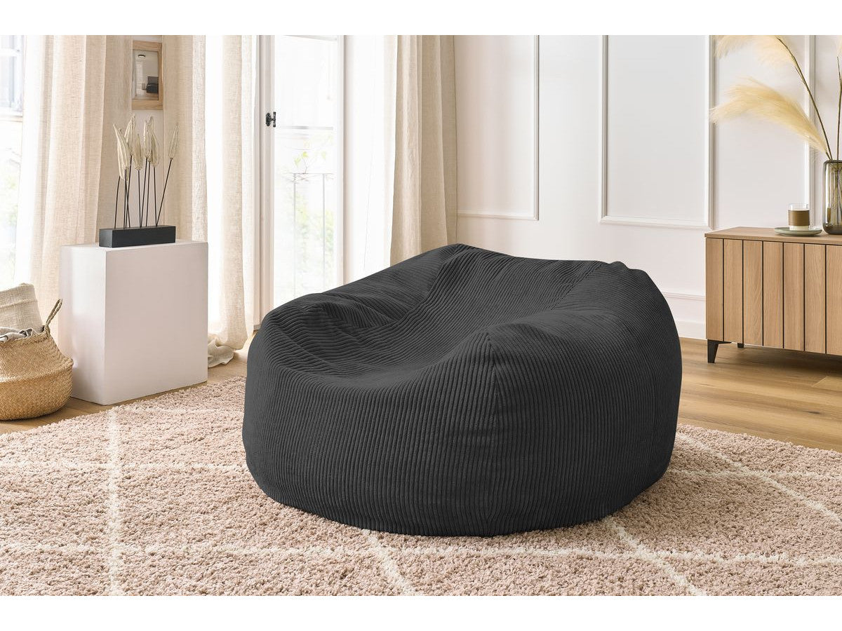 Ultrazachte poef VOLTAIRE ribfluweel