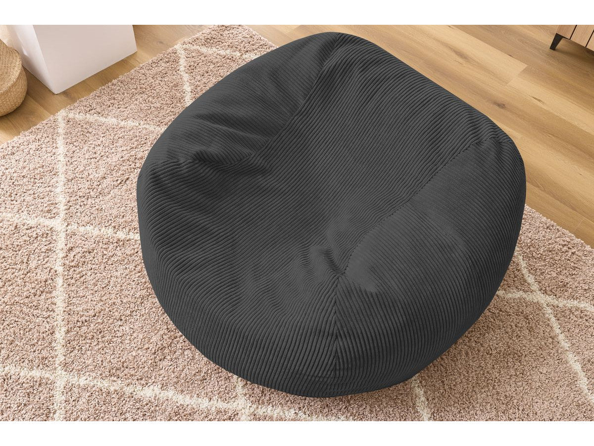 Ultrazachte poef VOLTAIRE ribfluweel