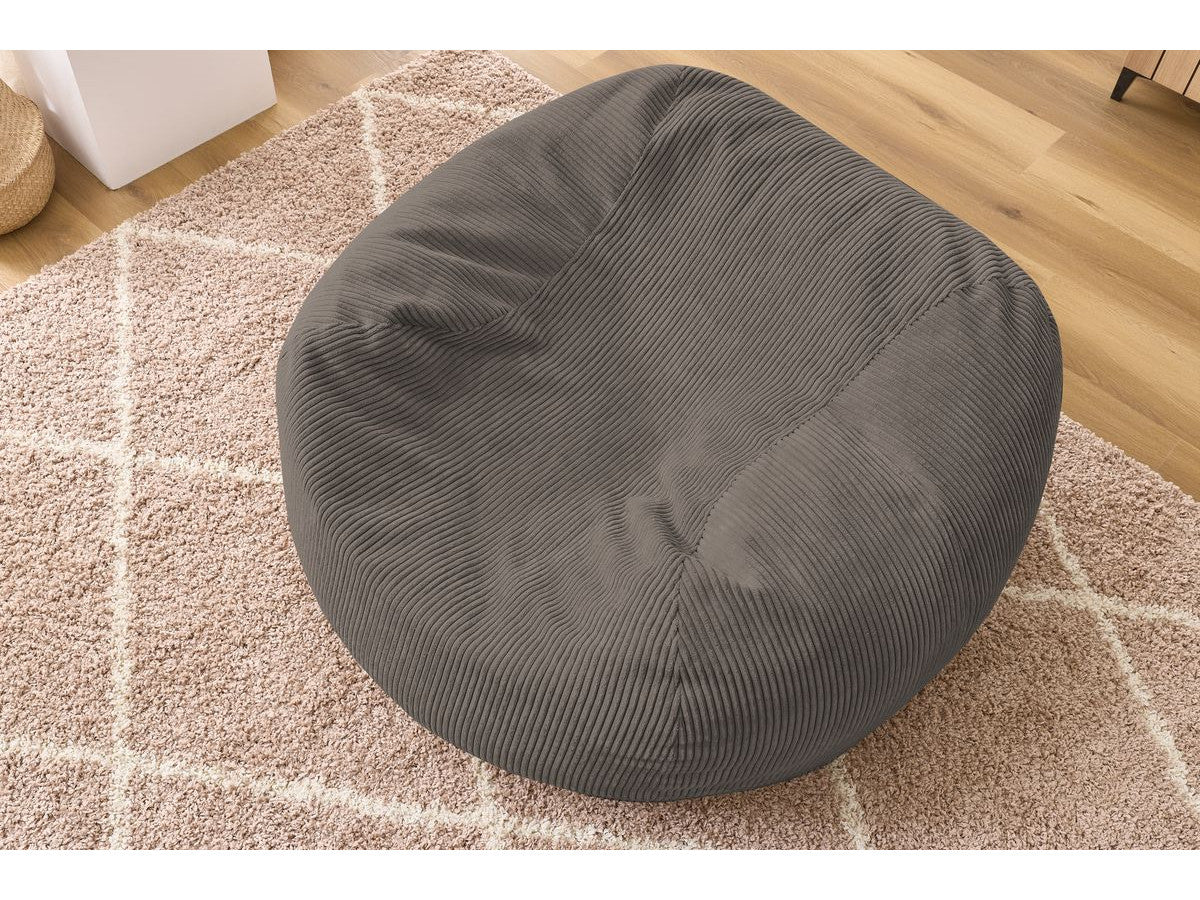 Ultrazachte poef VOLTAIRE ribfluweel