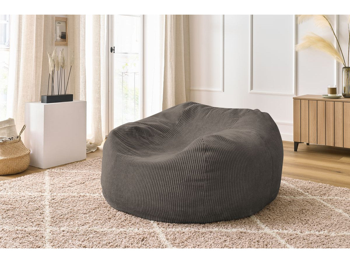 Ultrazachte poef VOLTAIRE ribfluweel