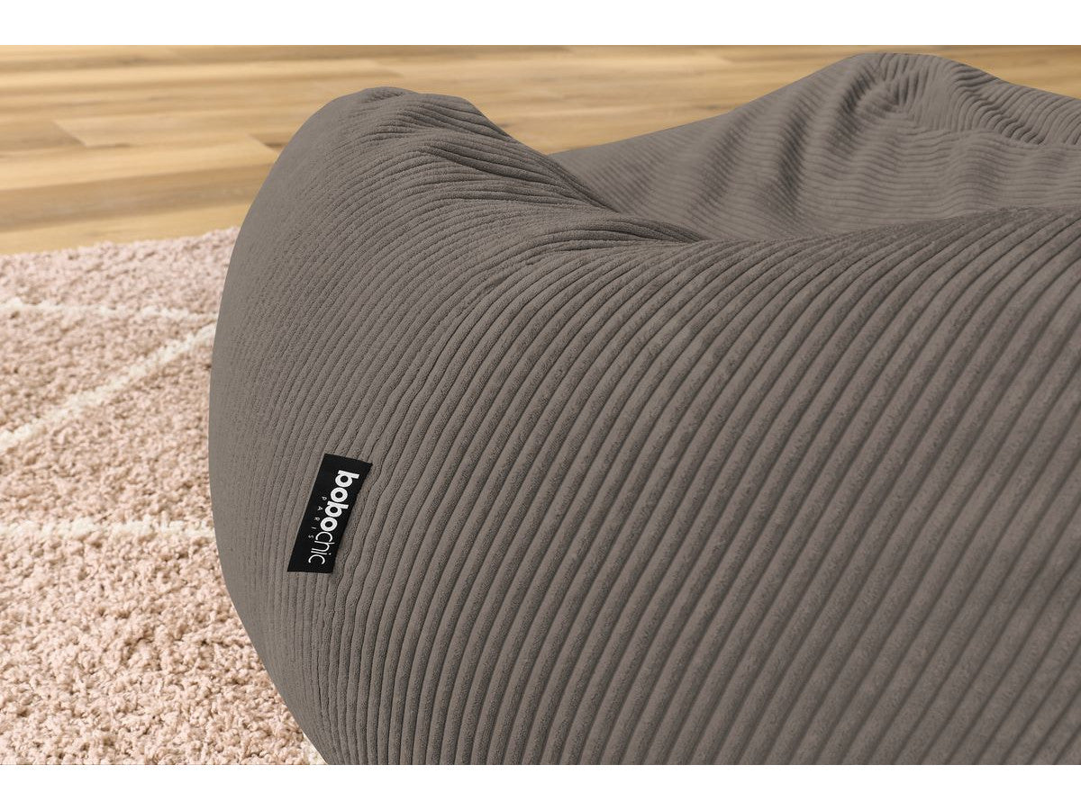 Ultrazachte poef VOLTAIRE ribfluweel