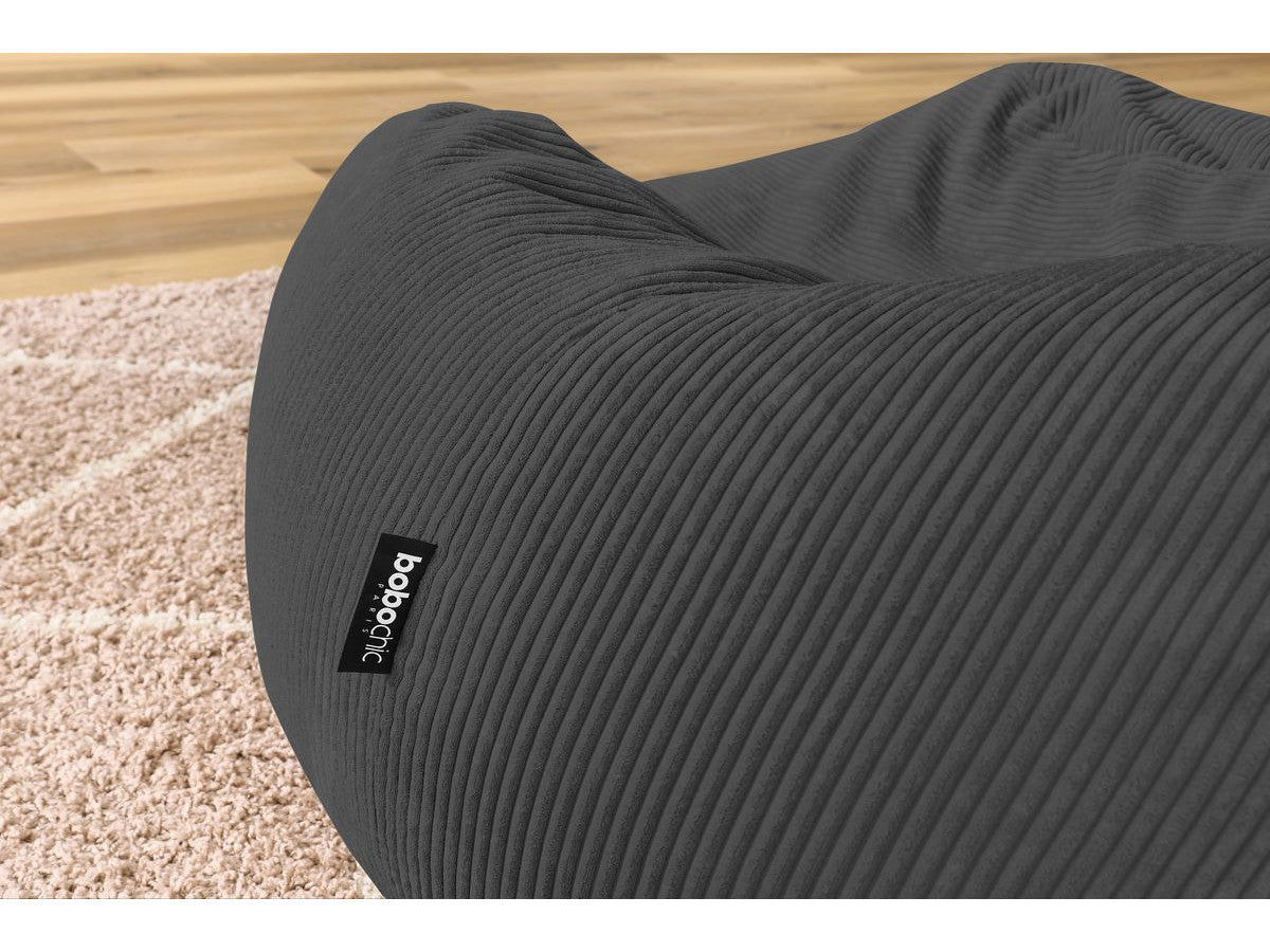 Ultrazachte poef VOLTAIRE ribfluweel