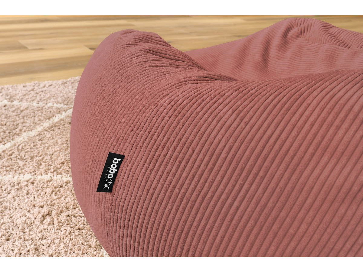 Ultrazachte poef VOLTAIRE ribfluweel