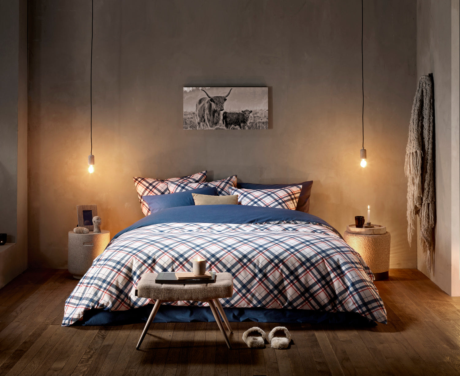TANGLE Collectie - Tartan Blue Indigo