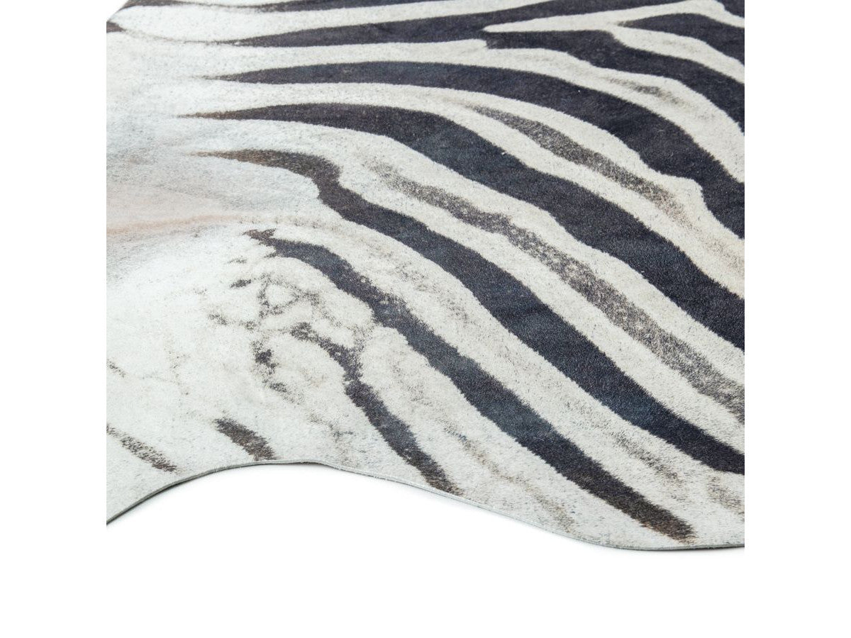 ZELIE dierenhuid-effect tapijt met zebrapatroon