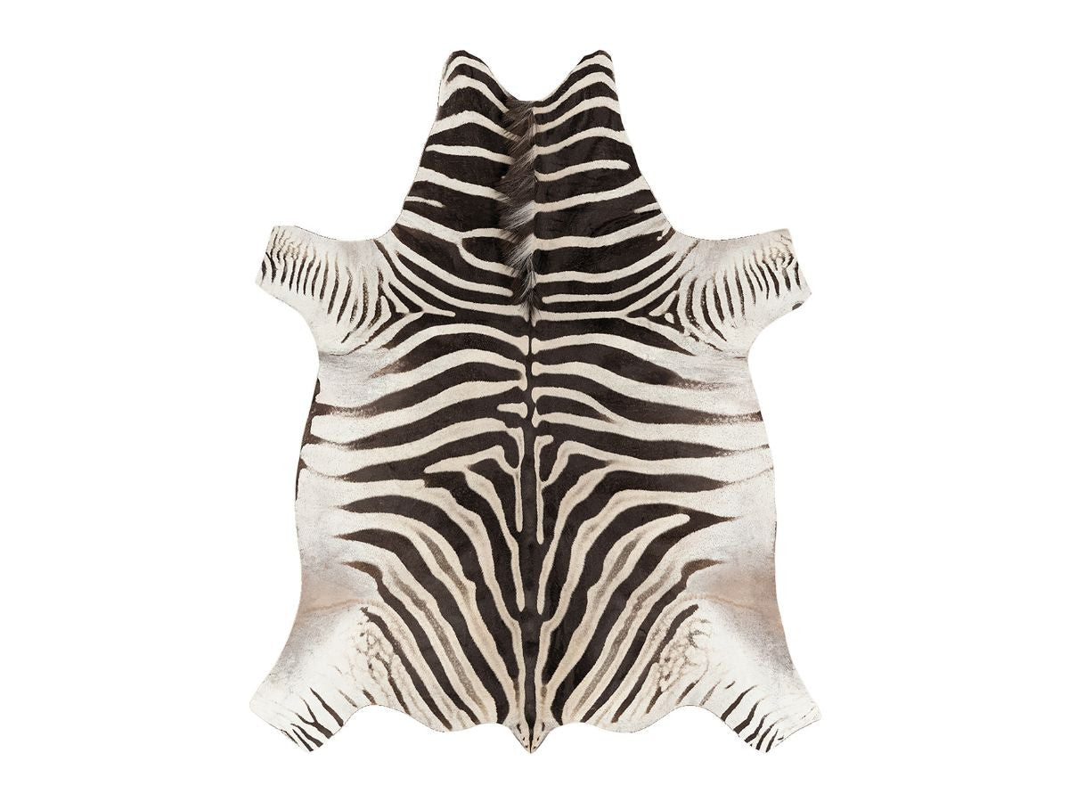 ZELIE dierenhuid-effect tapijt met zebrapatroon