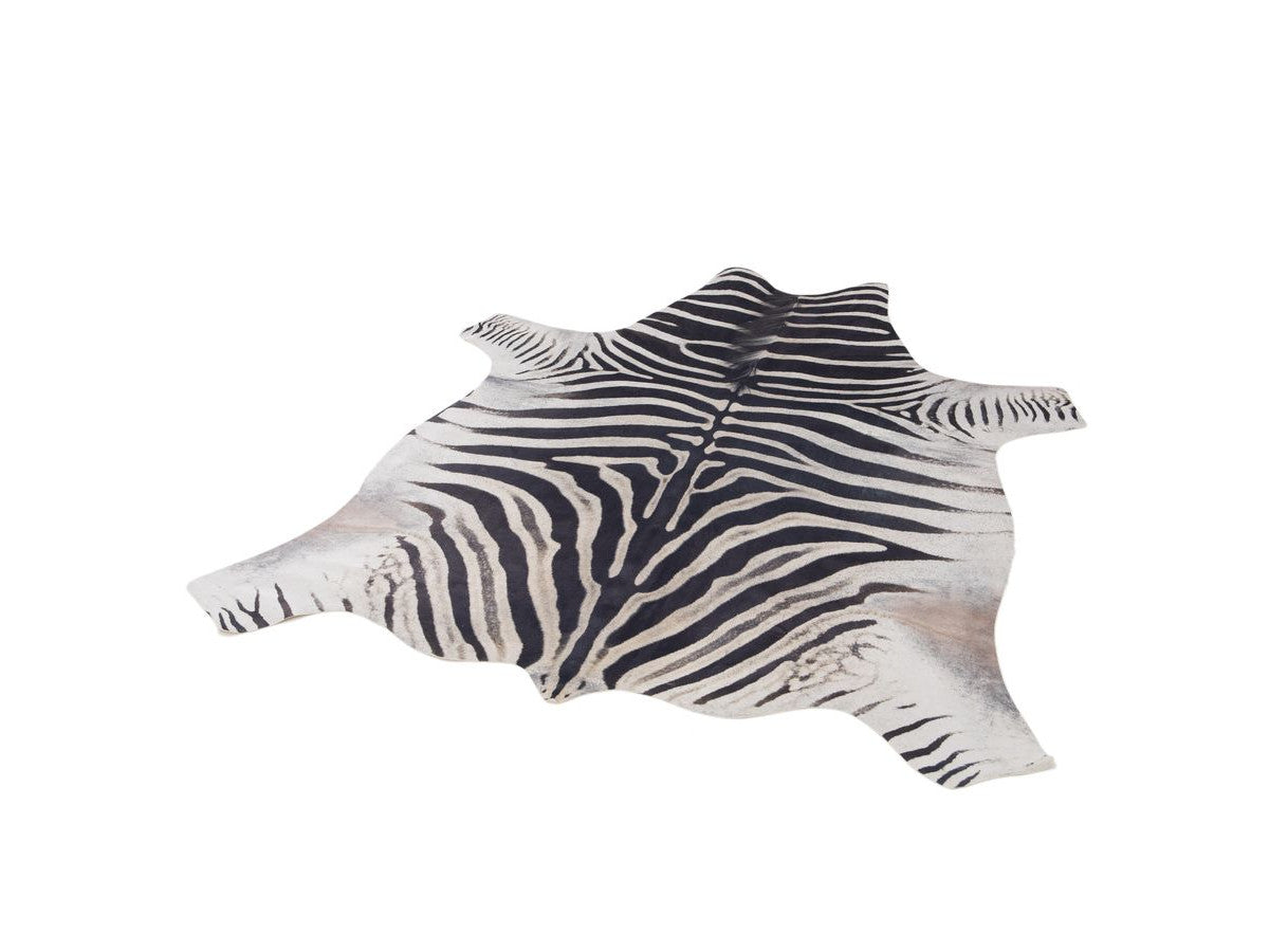 ZELIE dierenhuid-effect tapijt met zebrapatroon