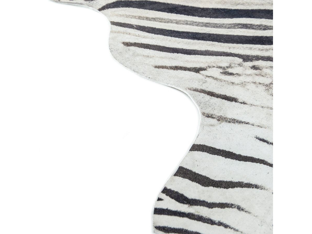 ZELIE dierenhuid-effect tapijt met zebrapatroon