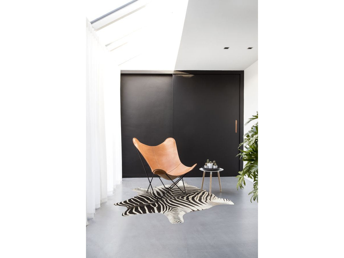 ZELIE dierenhuid-effect tapijt met zebrapatroon