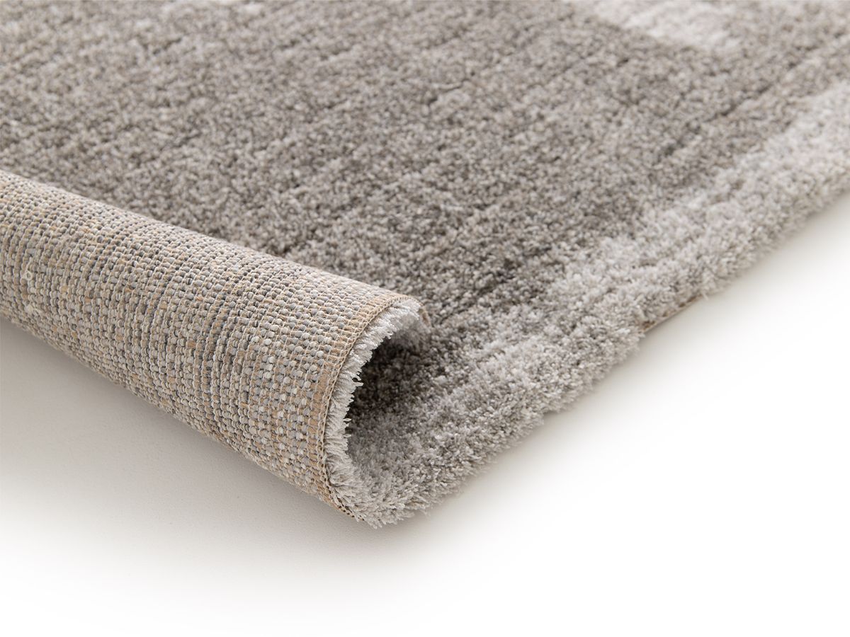 Tapis poil court EKKO motif abstrait - Gris foncé