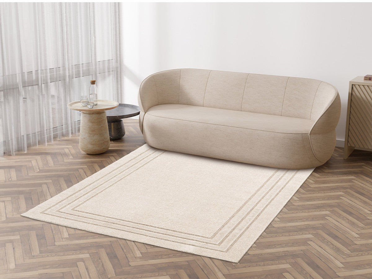 Laagpolig tapijt ALEXANDRIA abstract patroon - Beige
