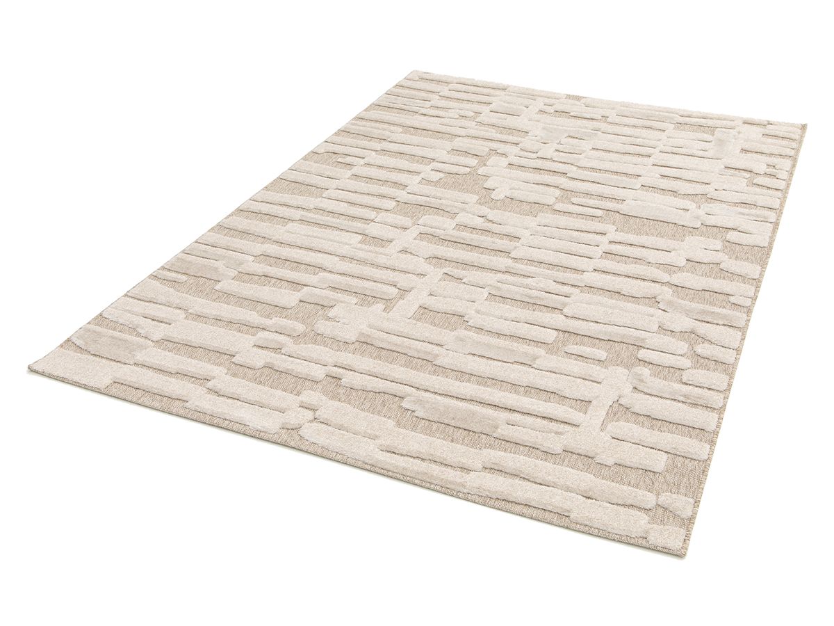 Kortharig tapijt LENNON abstract patroon - Beige