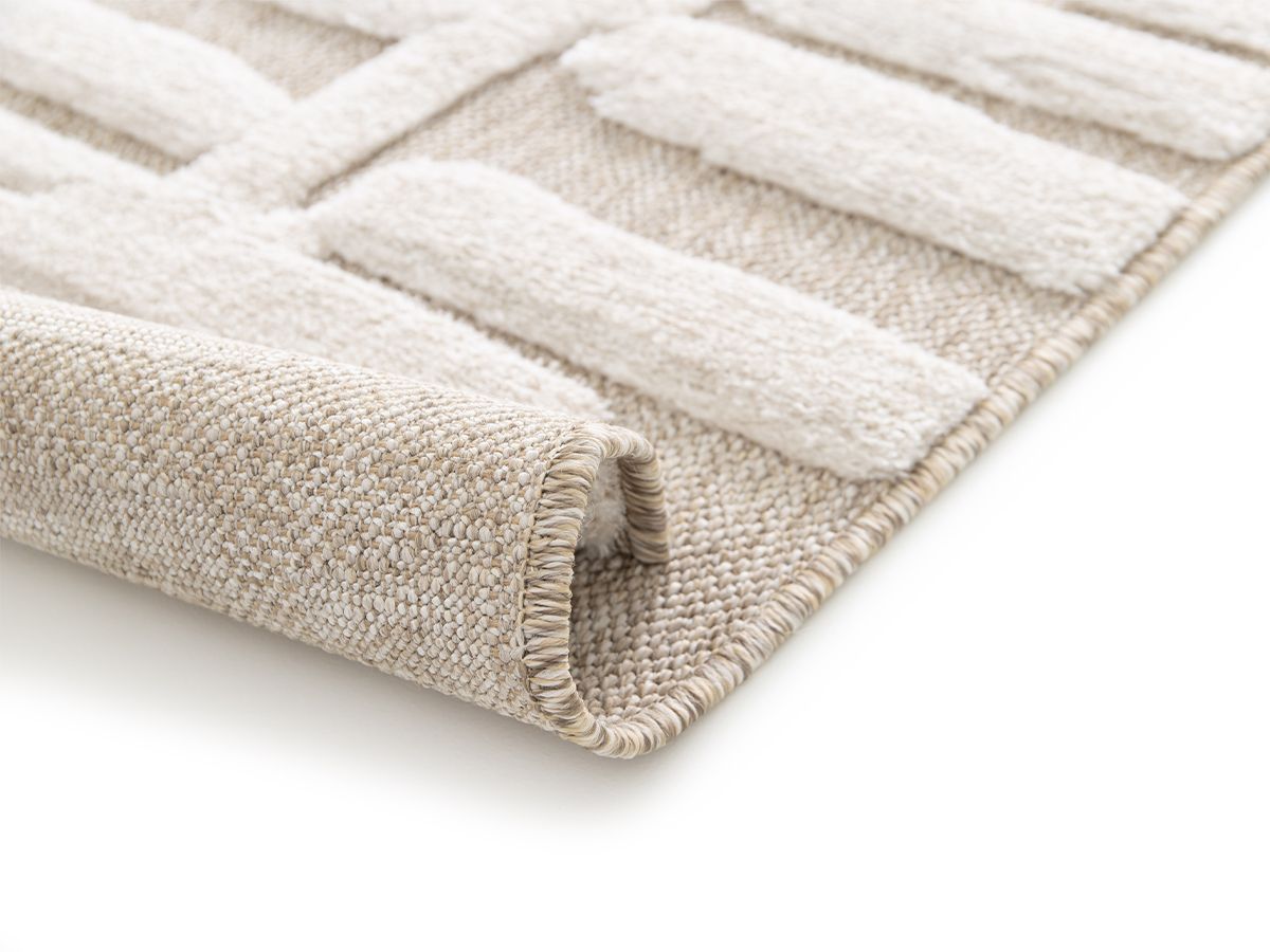 Kortharig tapijt LENNON abstract patroon - Beige