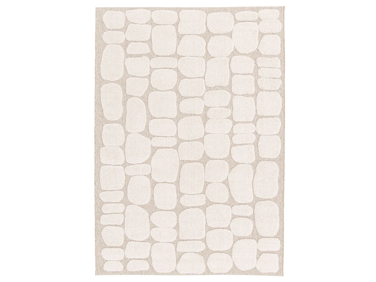 Laagpolig tapijt ROKU abstract patroon - Beige