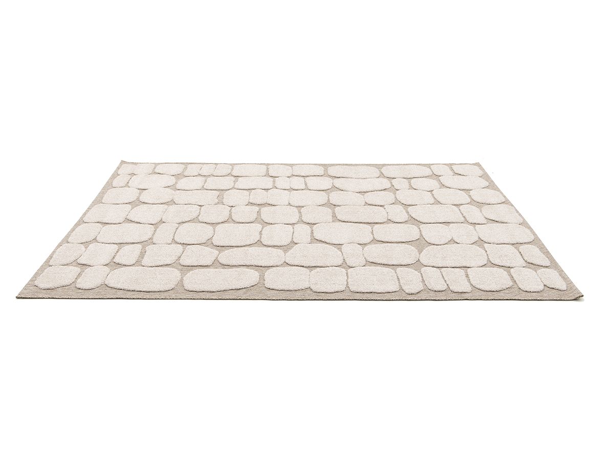 Laagpolig tapijt ROKU abstract patroon - Beige