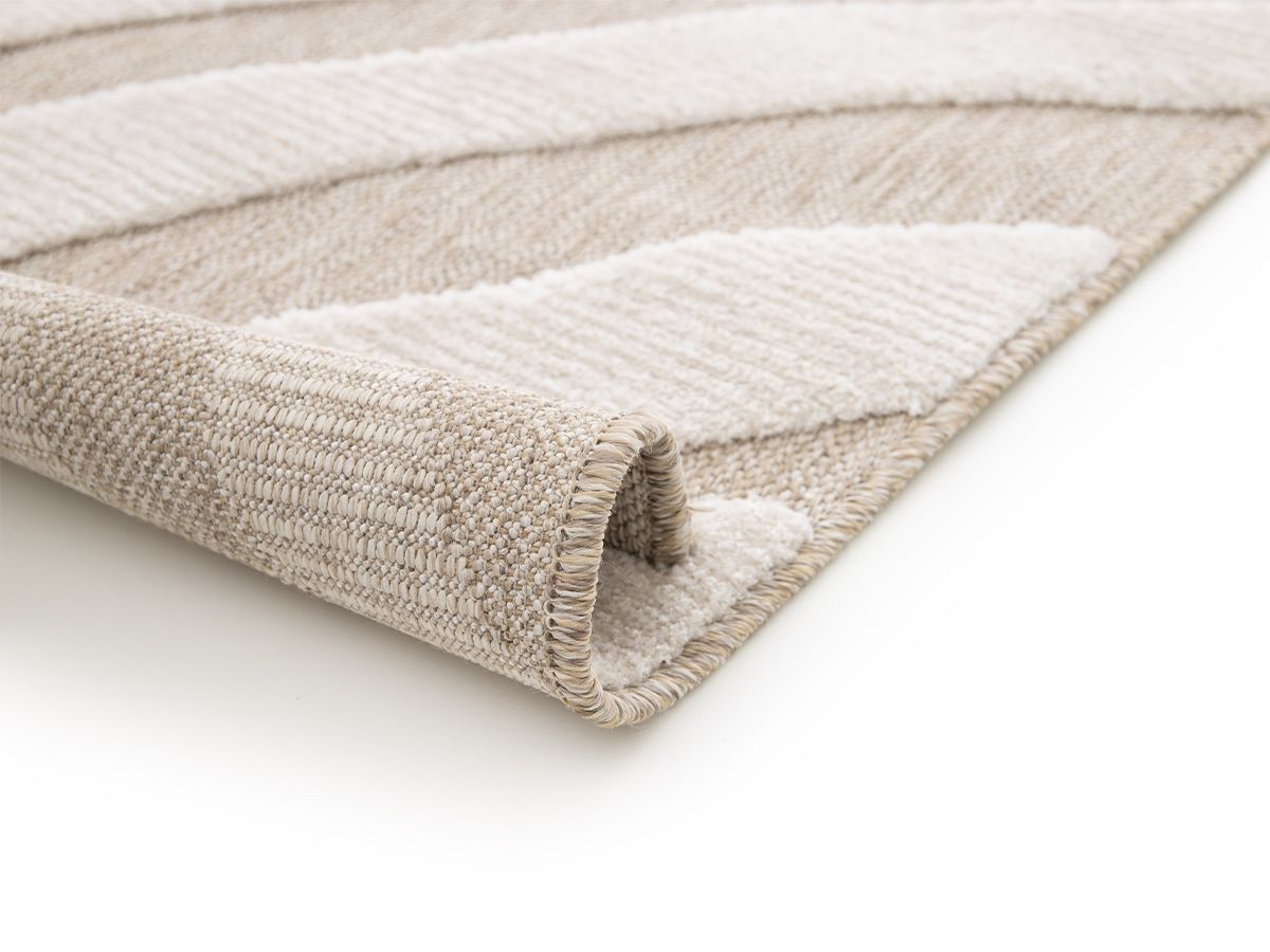 Laagpolig tapijt VILMA abstract patroon - Beige