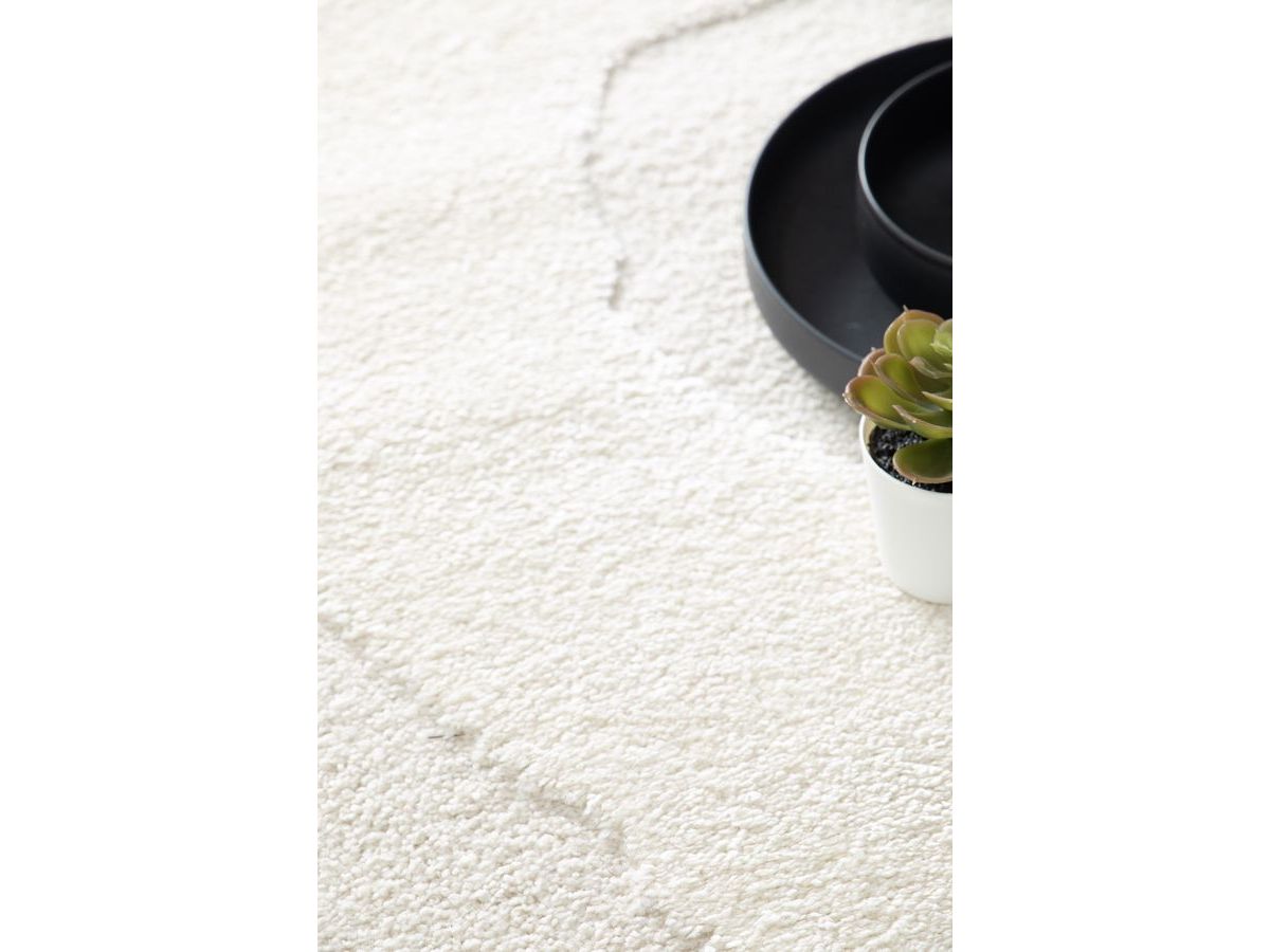 Kortharig tapijt COLAS abstract patroon - Beige