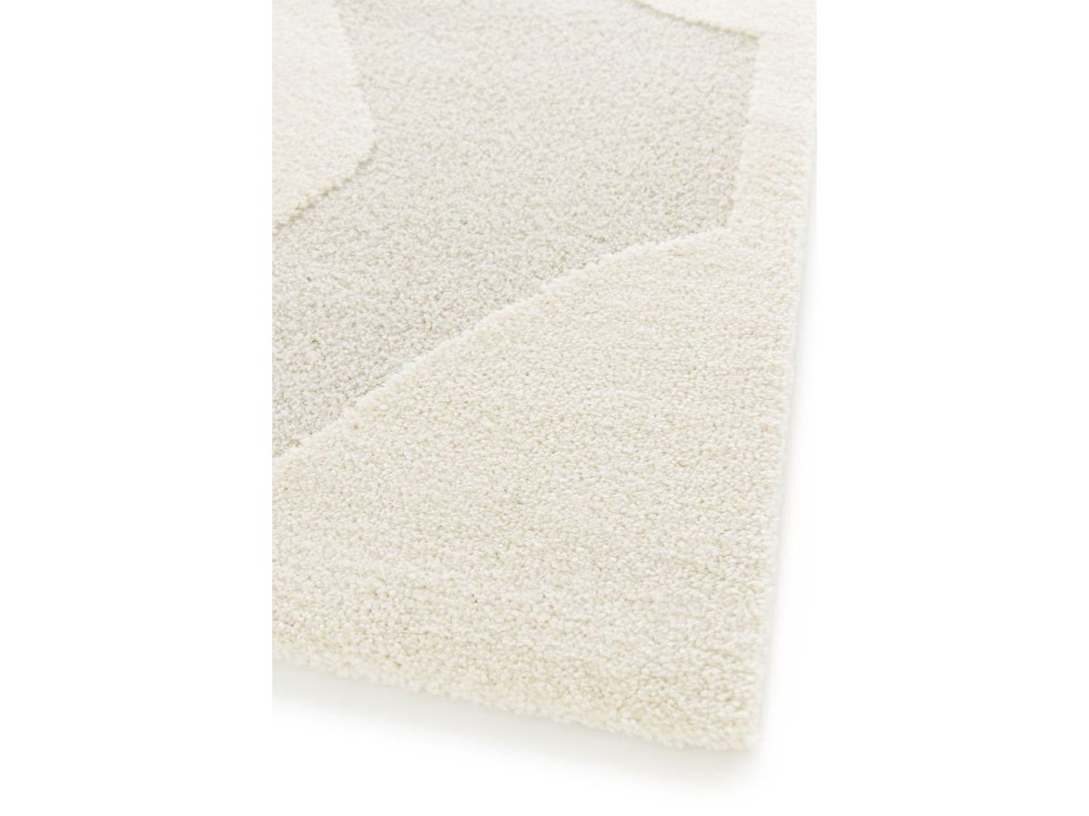 Kortharig tapijt ELIOR abstract patroon - Beige