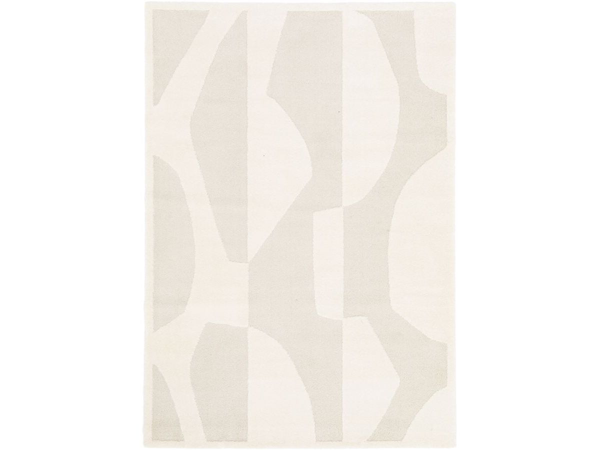 Kortharig tapijt ELIOR abstract patroon - Beige
