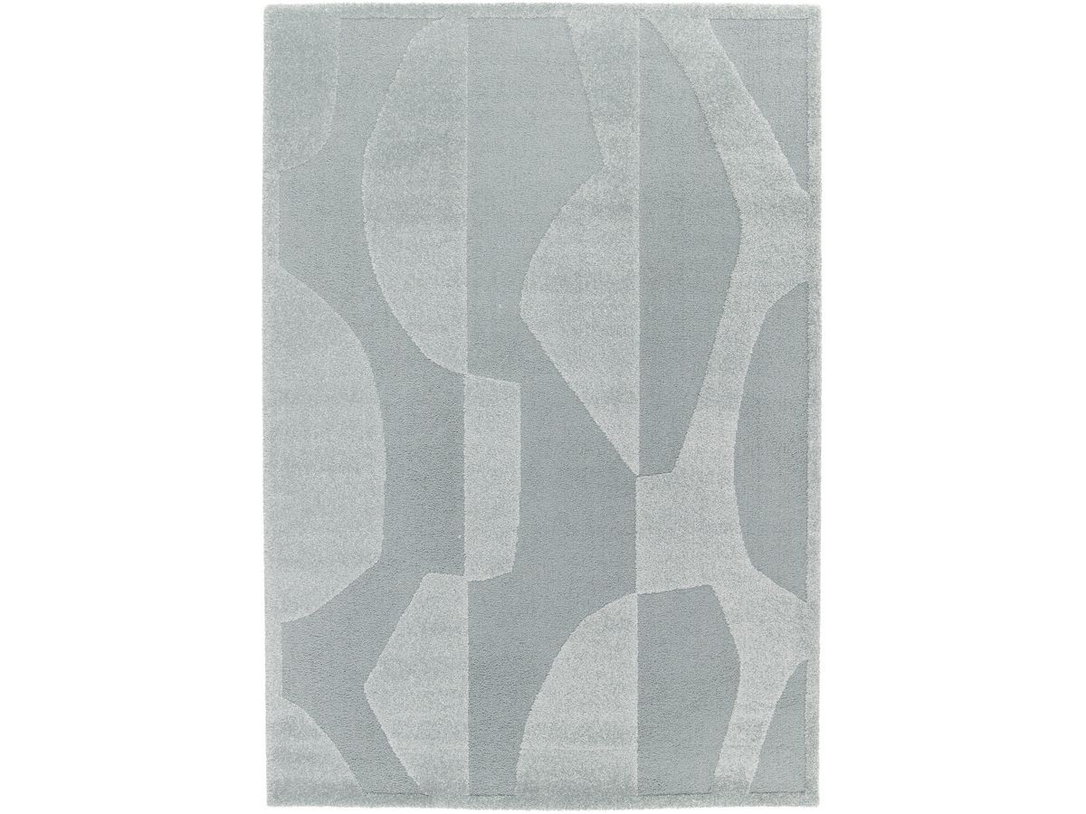 Kortharig tapijt ELIOR abstract patroon - Blauw