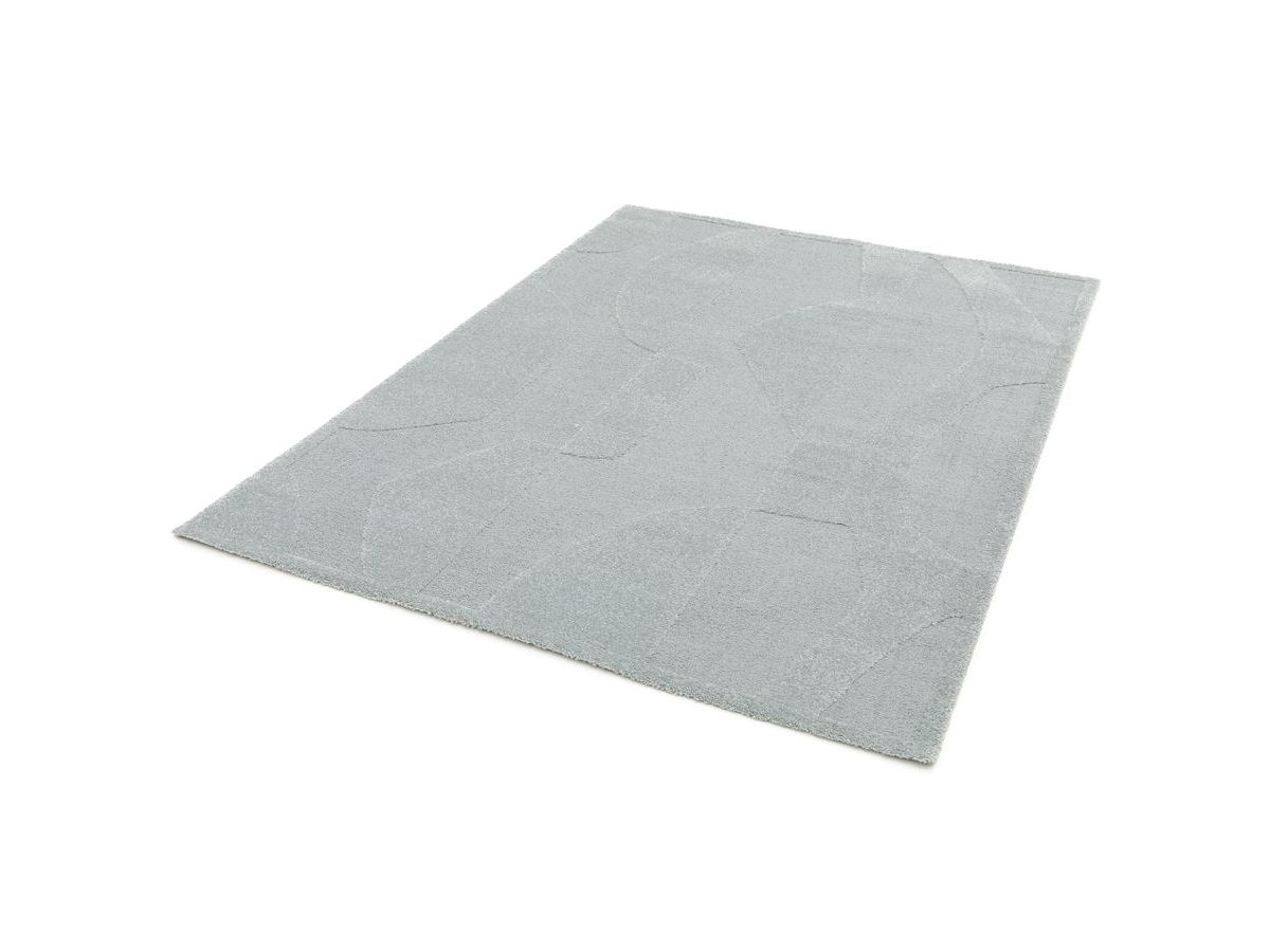 Kortharig tapijt ELIOR abstract patroon - Blauw