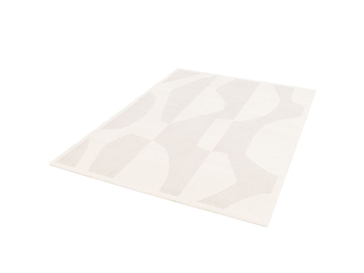Kortharig tapijt ELIOR abstract patroon - Beige