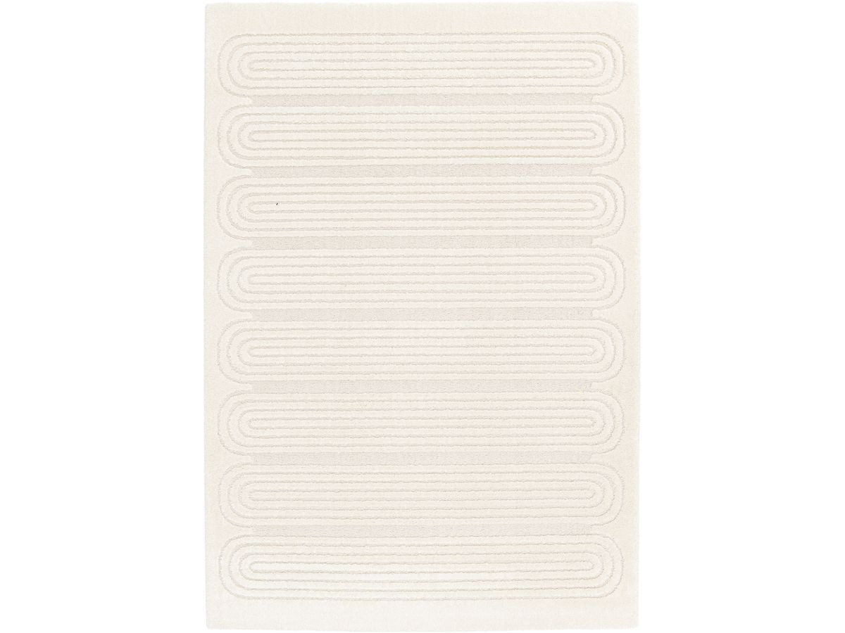 Kortharig tapijt IAGO grafisch patroon - Beige
