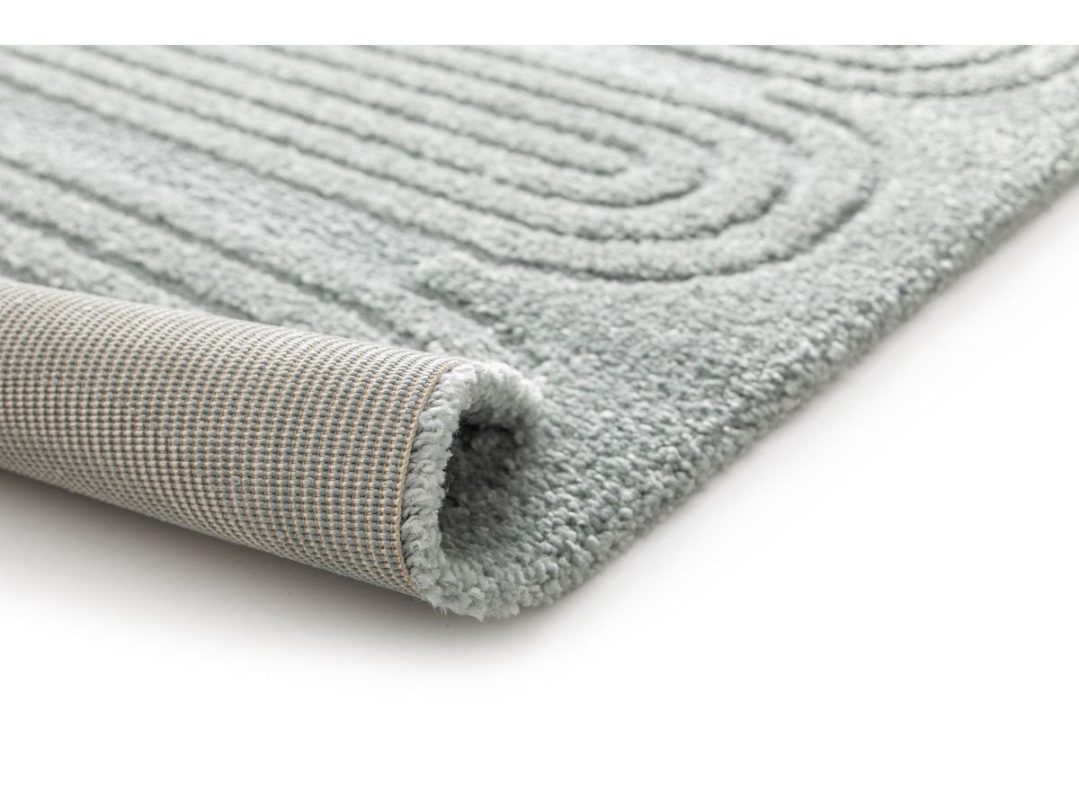 Tapis poils courts IAGO motif graphique - Bleu