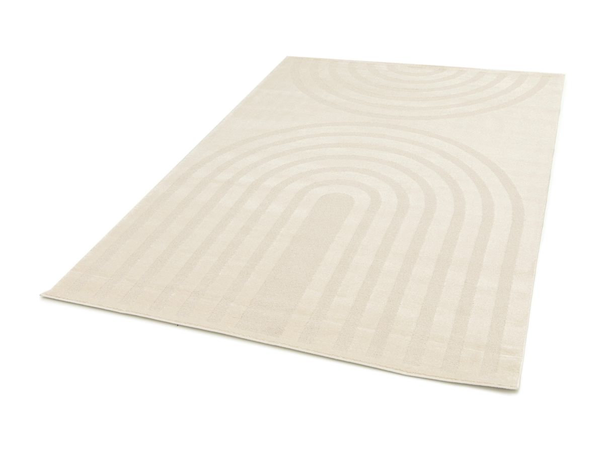 Kortharig tapijt LUCAS abstracte motieven - Beige
