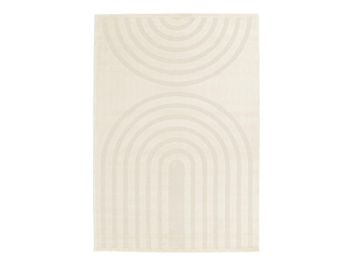 Kortharig tapijt LUCAS abstracte motieven - Beige