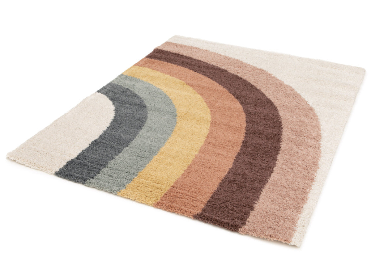 CLAIRE halfhoogpolig tapijt met abstract patroon - Veelkleurig