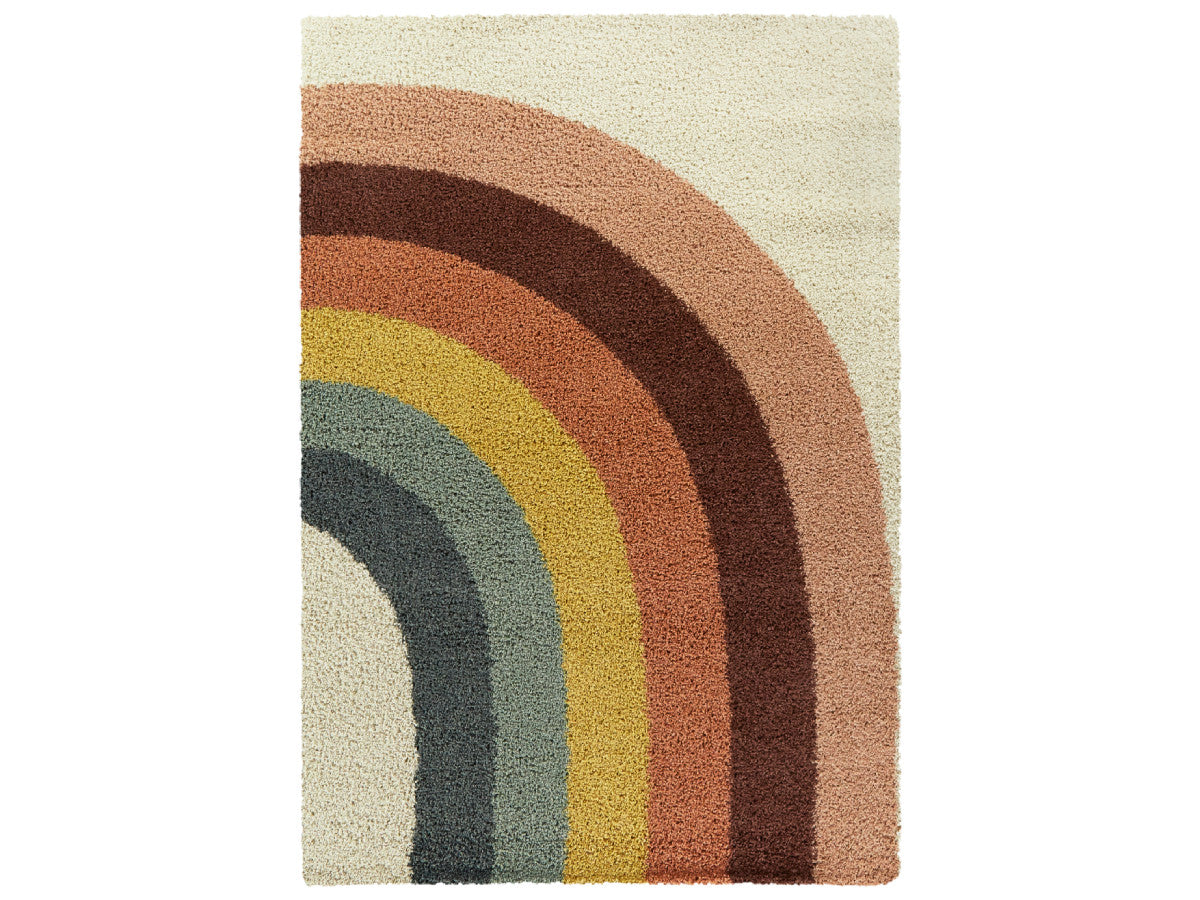 CLAIRE halfhoogpolig tapijt met abstract patroon - Veelkleurig