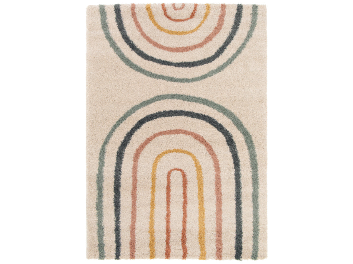 LILIA halfhoogpolig tapijt met abstract patroon - Veelkleurig